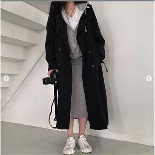 Double Breast Tie-waist Trench Coat