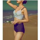 Set: Polka Dot Tankini + Mesh Cover-up