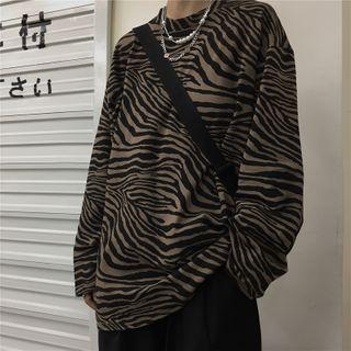 Zebra Pattern Long-sleeve T-shirt