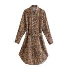 Python Print Mini A-line Shirtdress