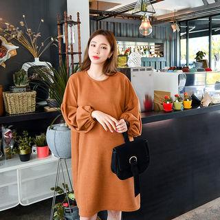 Balloon-sleeve Shift Dress