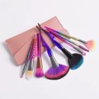 Set Of 8: Makeup Brush With Bag Set Of 8 - Gg032004 - With Bag - Makeup Brush - Pink - One Size
