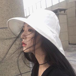 Wide Brim Bucket Hat White - One Size