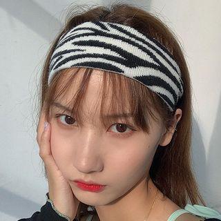 Zebra Print Knit Headband
