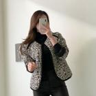 Piped Floral Boxy Padded Jacket