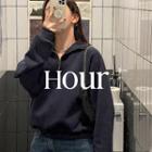 [hour] Zip-neck Anorak Sweatshirt