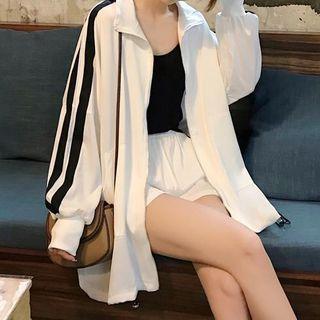 Side Striped Zip-up Jacket