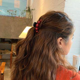 Bead Hair Clamp Red - One Size