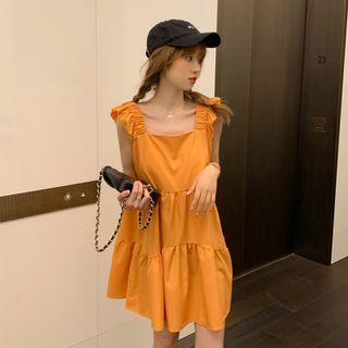 Sleeveless Plain Mini Dress / Sleeveless Top
