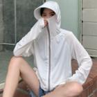 Sun Protection Hooded Zip-up Jacket