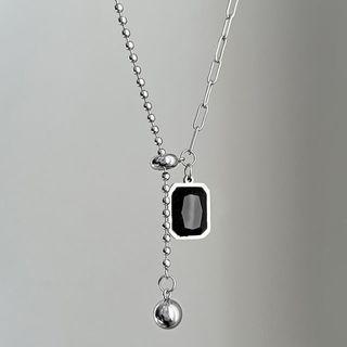 Rectangle Pendant Necklace Necklace - Silver - One Size