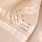 Rhinestone Statement Earring 1 Pairs - 925 Silver Needle - As Shown In Figure - One Size