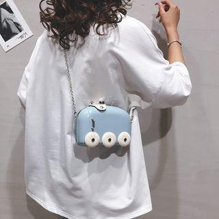 Chain Two-tone Zip Crossbody Bag