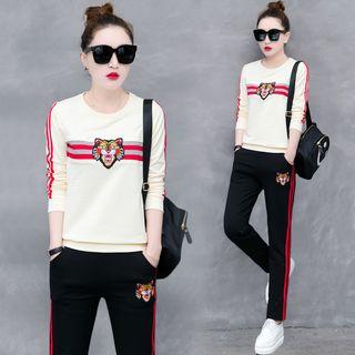 Set : Tiger Long-sleeve Sweatshirt + Sweatpants