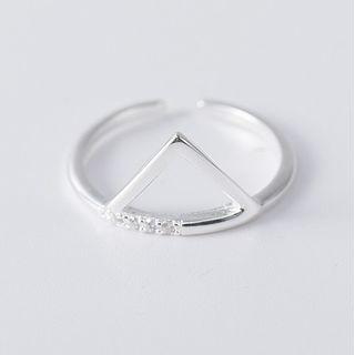 Triangle Open Ring 1 Pc - Silver - One Size