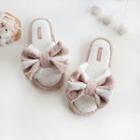 Two Tone Bow Slippers