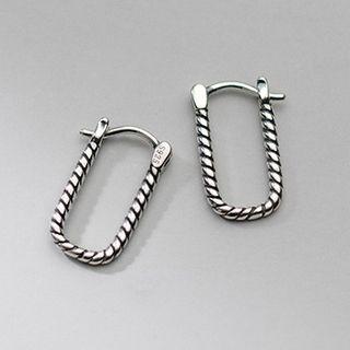 925 Sterling Silver Twist Drop Earring
