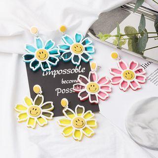 Acrylic Smiley Flower Dangle Earring