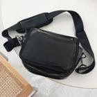 Patent Flip Cover Crossbody Bag Black - One Size