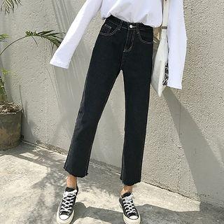 Crop Straight Fit Jeans