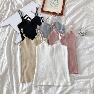 Adjustaple Strap Knit Top