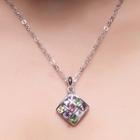 Swarovski Element Crystal Cube Necklace