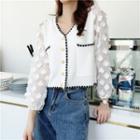 See-through Sleeve Slim-fit Cardigan