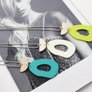 Wooden-pendant Chain Necklace