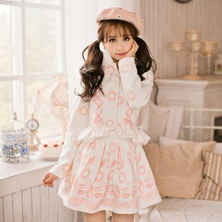 Ruffle Hem Coat