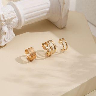 Set Of 3: Alloy Open Ring (various Designs)