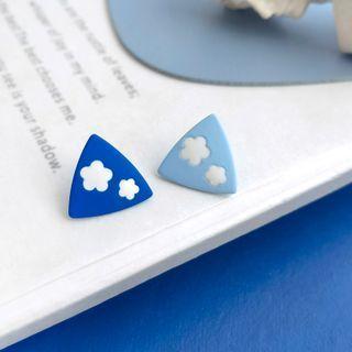 Flower Triangle Alloy Earring