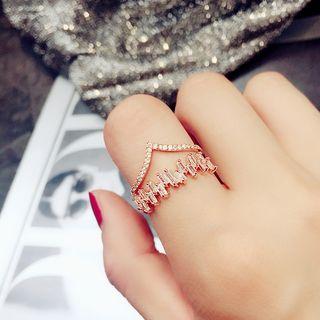 Rhinestone Crown Open Ring (various Designs)