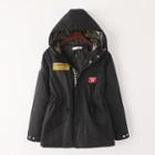 Hooded Applique Padded Coat