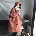 Loose-fit Fleece-line Hooded Parka