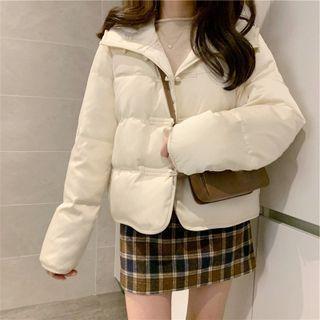 Hooded Frog-button Padded Jacket