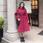 Corduroy Pocket Tie-waist Shirtdress