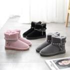 Crystal Fleece-lining Ankle Boots