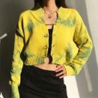 Safety Pin Dyed Cropped Knit Top