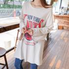 Text Print Long T-shirt