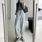 High-waist Jogger Pants Light Gray - One Size