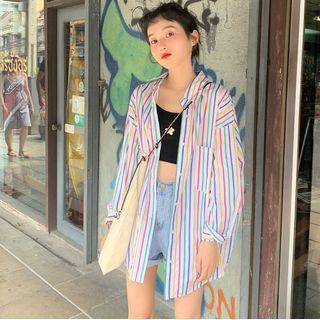 Striped Shirt Rainbow Color - One Size