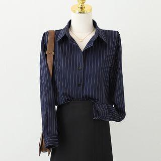 Striped Button-up Oversize Shirt