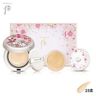 The History Of Whoo - Gongjinhyang Seol Radiant White Moisture Cushion Set (#23): Cushion 15g + Refill 15g + Mi Jewelry Powder (#2) 3pcs