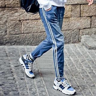 Striped Washed Jeans