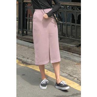 Slit H-line Midi Skirt