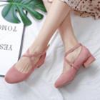 Cross Strap Block Heel Mary Jane Shoes