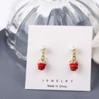 Strawberry Drop Earring 1 Pair - A Shown In Figure - One Size