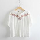 Tied Embroidery Blouse