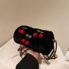 Cherry Detail Fluffy Crossbody Bag