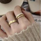 Layered Glaze Alloy Open Ring / Rhinestone Alloy Open Ring